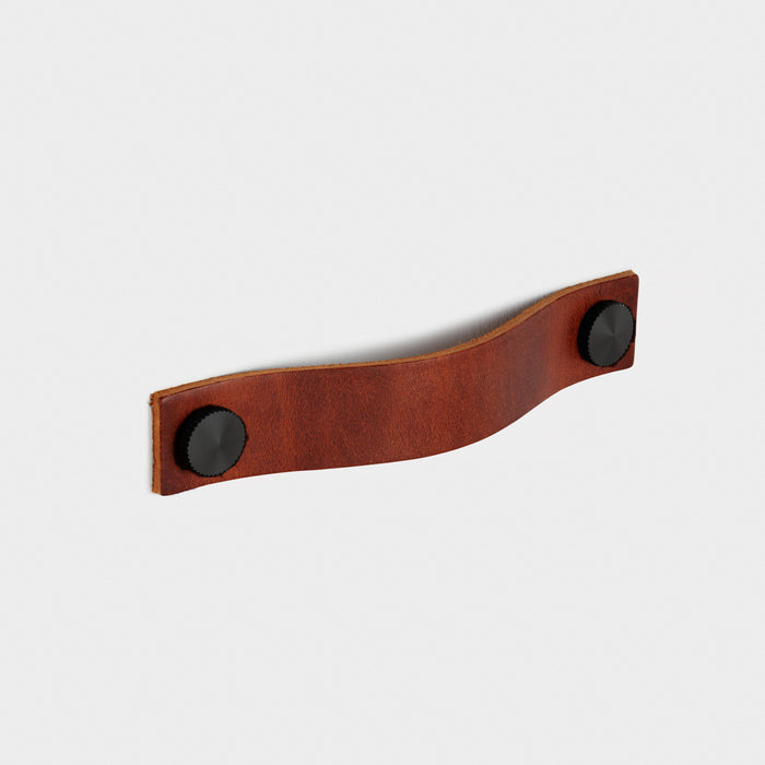 Leather Cabinet Pulls with Brass Studs - 120mm – product view 8