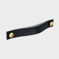 Leather Cabinet Pulls with Brass Studs - 160mm