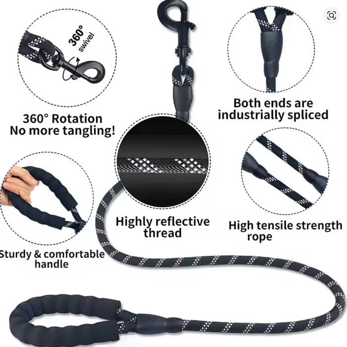 Long-Reach Reflective Round Climbing Leash