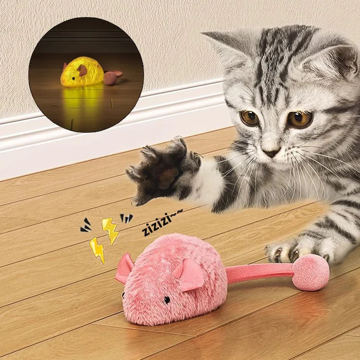 LumoMouse Interactive Plush Cat Toy