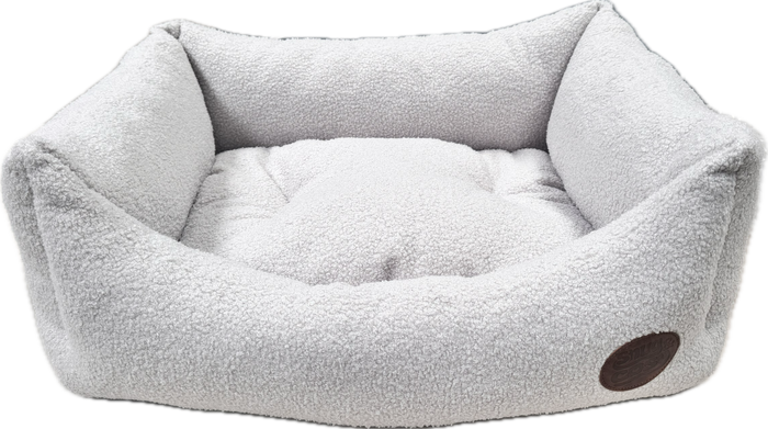 Luxury Teddy Dog Bed - Plush Boucle Puppy Bed with Padded Sides - Dog Bed for dogs Snug and Cosy Pets