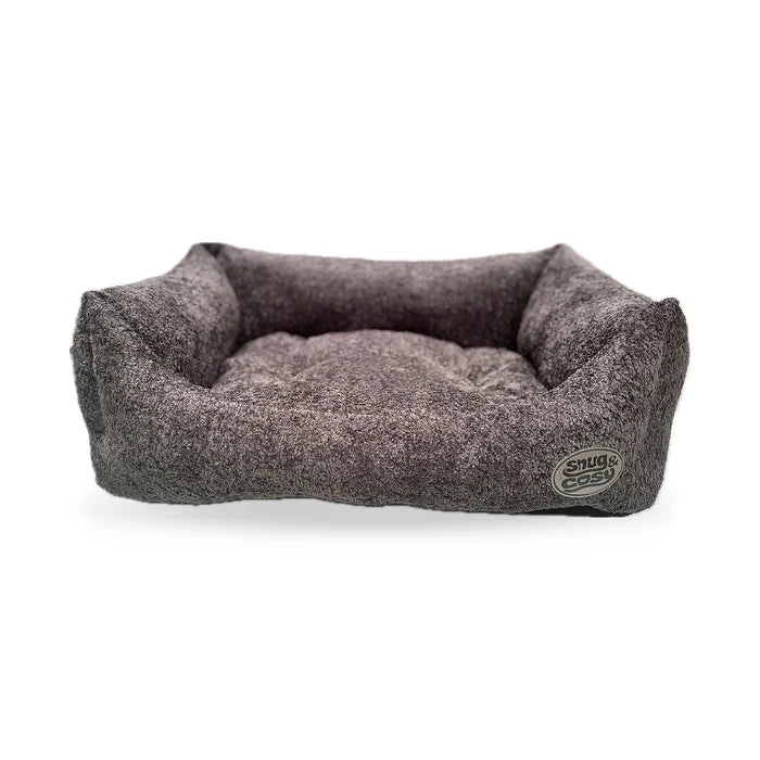 Luxury Teddy Dog Bed - Plush Boucle Puppy Bed with Padded Sides - Dog Bed for dogs Snug and Cosy Pets