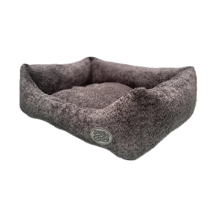 Luxury Teddy Dog Bed - Plush Boucle Puppy Bed with Padded Sides - Dog Bed for dogs Snug and Cosy Pets