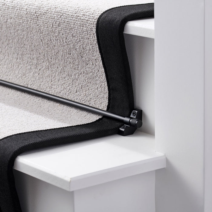 Made to Measure Brass Stair Carpet Runner Rods in Black – product view 2