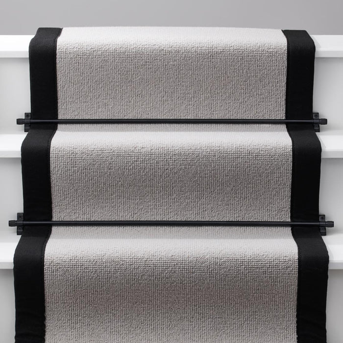 Made to Measure Brass Stair Carpet Runner Rods in Black – product view 4