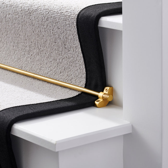 Made to Measure Brass Stair Carpet Runner Rods in Gold – product view 2