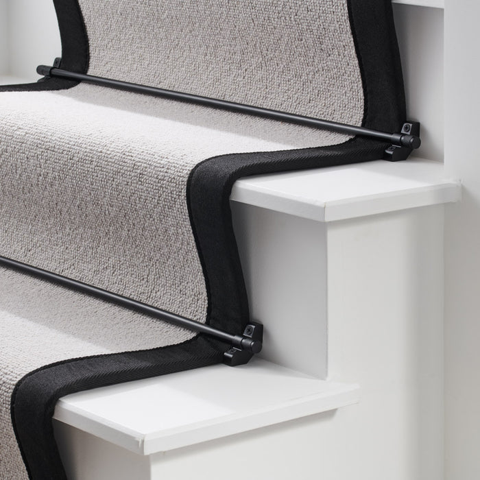 Made to Measure Brass Stair Carpet Runner Rods in Black – product view 3