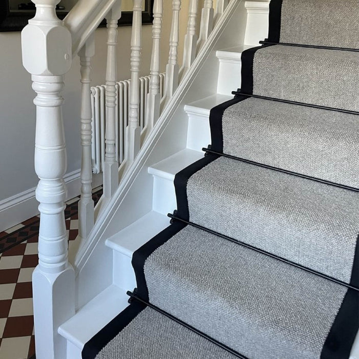 Made to Measure Brass Stair Carpet Runner Rods in Black – product view 6