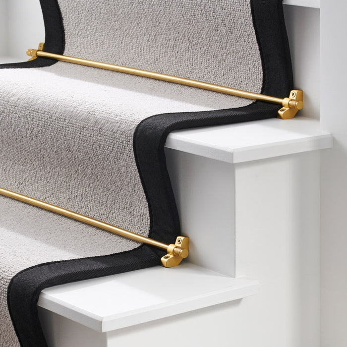 Made to Measure Brass Stair Carpet Runner Rods in Gold – product view 3
