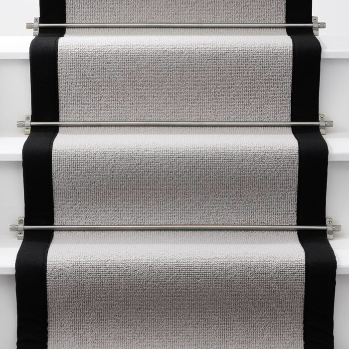 Made to Measure Brass Stair Carpet Runner Rods in Silver – product view 4