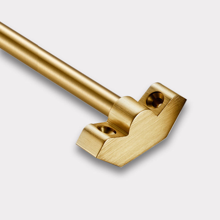 Made to Measure Brass Stair Runner Rod with No Finial in Gold