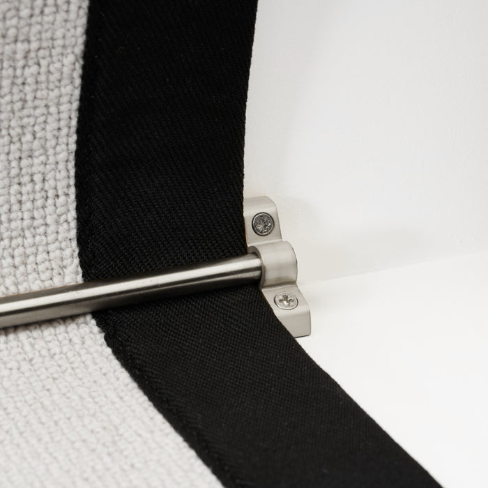 Made to Measure Brass Stair Runner Rod with No Finial in Silver – product view 2