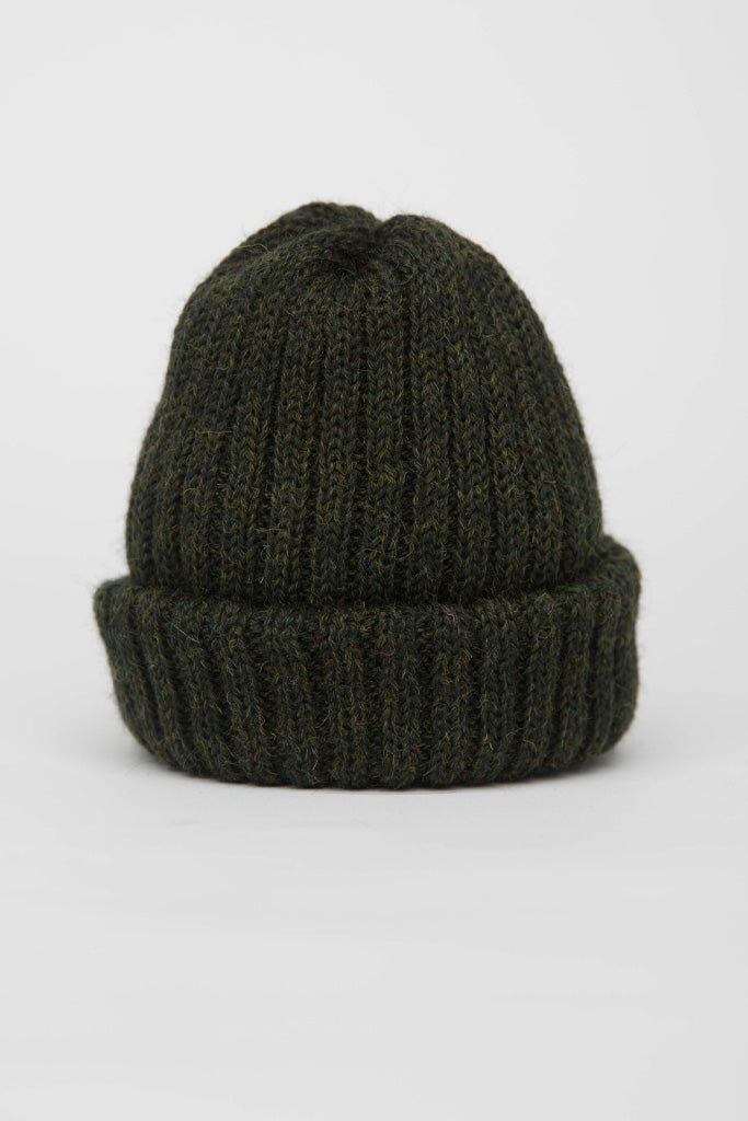 Military Green Dobbo (short knitted beanie)