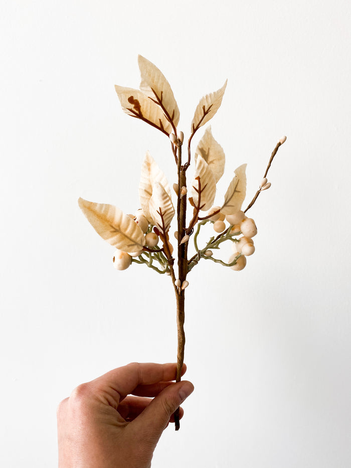 Mini Ivory Berry Stem