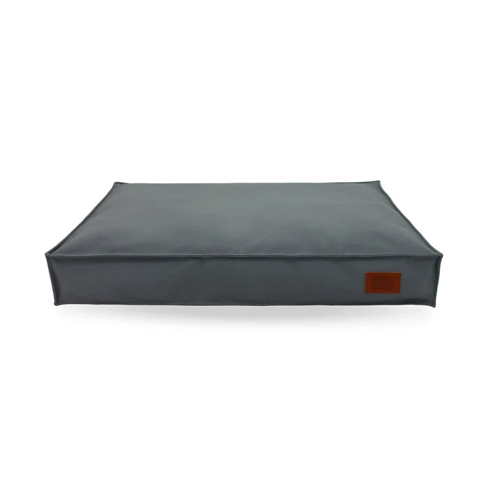 Monza Faux Leather Dog Lounger – Blue & Grey | Snug and Cosy Pets - Dog Beds & Loungers for dogs Snug and Cosy Pets