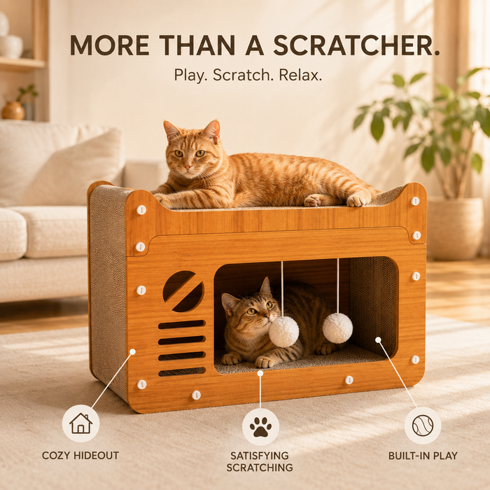 Multi-Level Cat Scratcher House