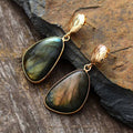 Natural Labradorite Stud Earrings