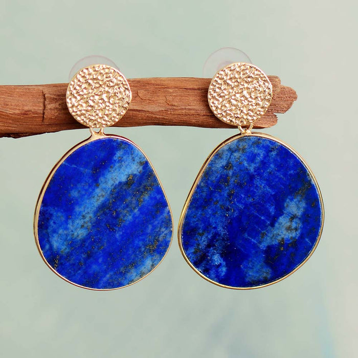 Natural Lapis Lazuli Bold Earrings