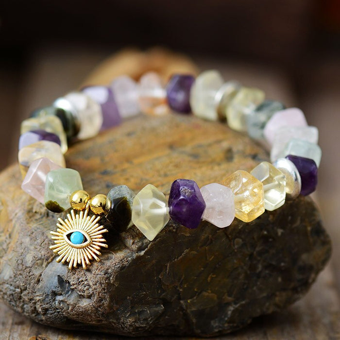 Natural Mixed Quartz Crystals Bracelet
