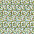 Northcott Plant with Love - Rust Multi 25220-32