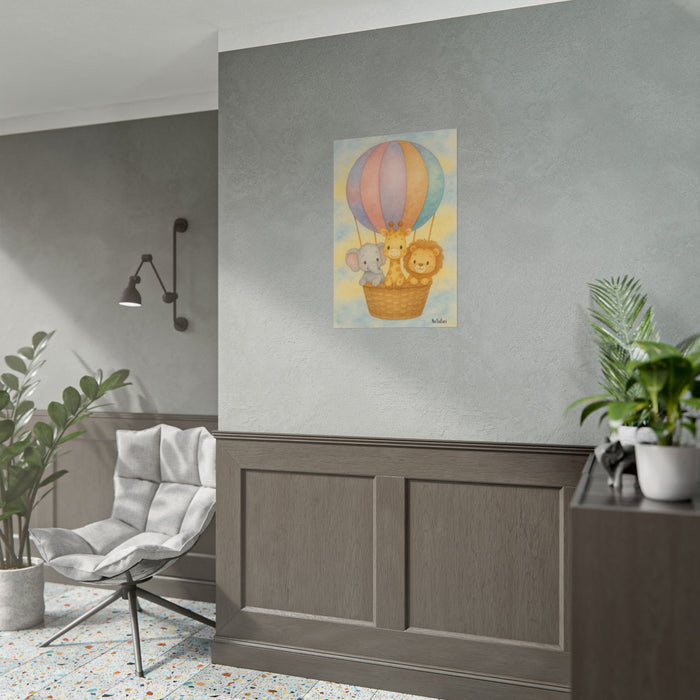 Nusafari Hot Air Balloon Wall Art Nursery Poster Print
