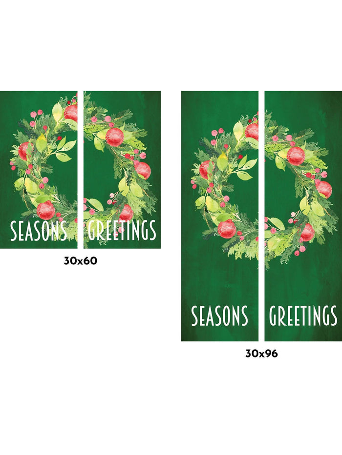 Ornament Wreath Double Vinyl Banner Set Dekra-Lite