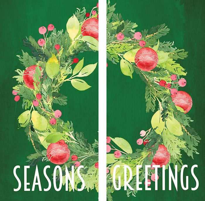 Ornament Wreath Double Vinyl Banner Set Dekra-Lite