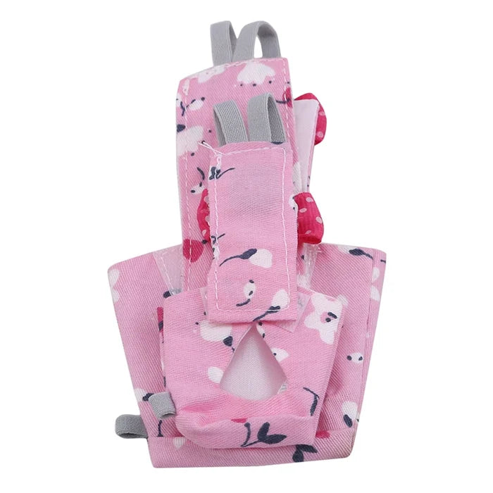 Pink with white flowers / S