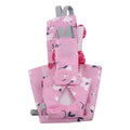 Pink with white flowers / S