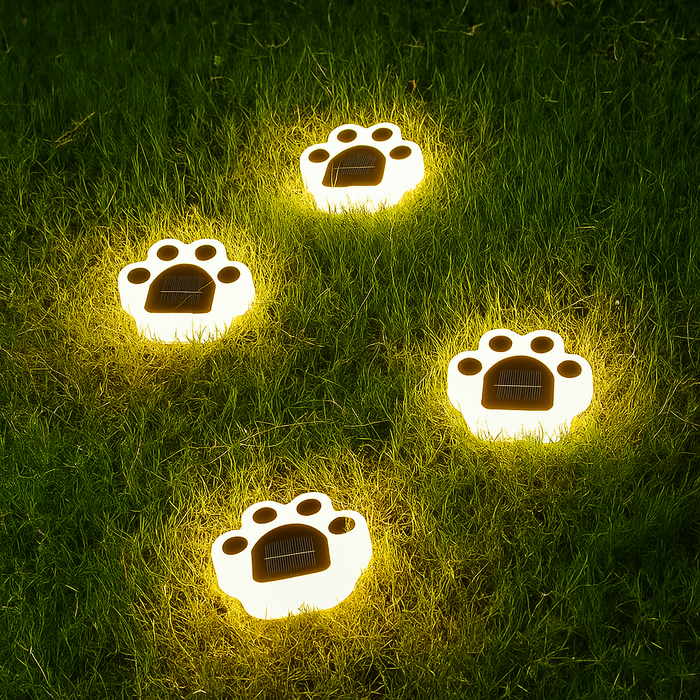 PawLight Solar – Paw Print Garden Light
