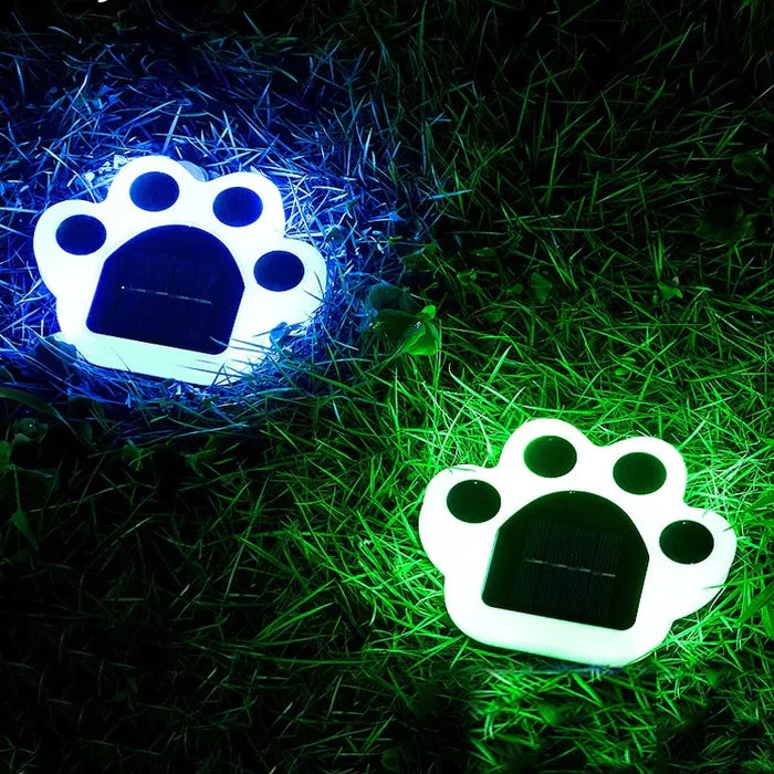 PawLight Solar – Paw Print Garden Light