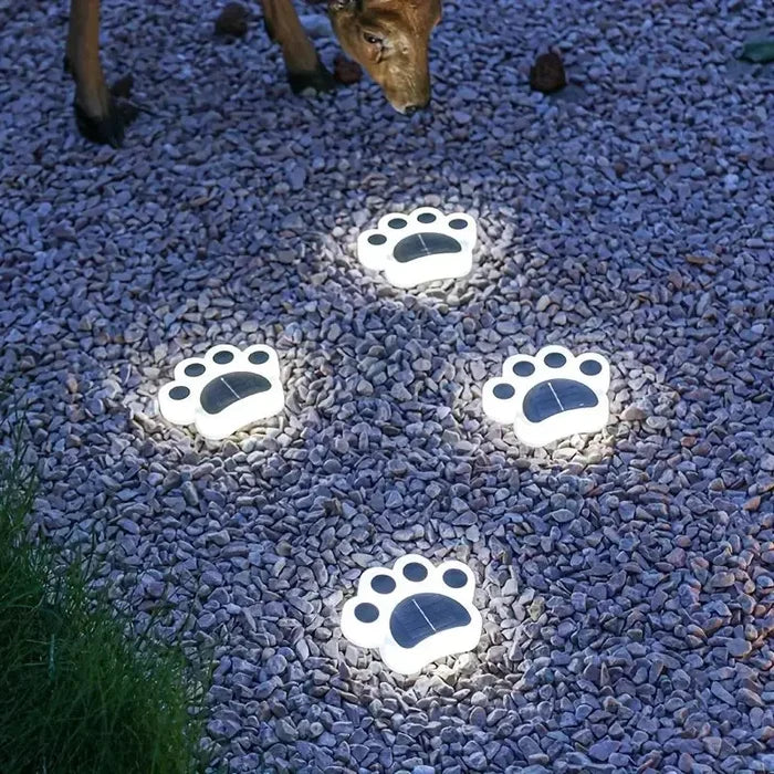 PawLight Solar – Paw Print Garden Light