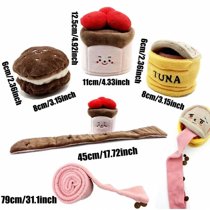 PawTreat Hide & Seek Plush Food Toy