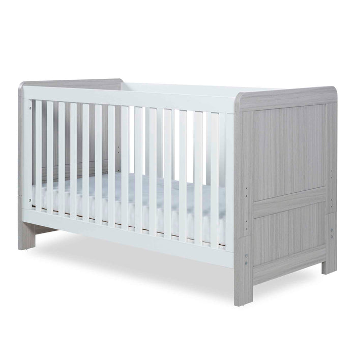 Ash Grey and White / Incl Fibre Mattress