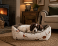 Pheasant Print Luxury Dog Bed | Nature Range - Dog Bed for dogs Snug and Cosy Pets
