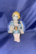 Phoenix White Daisy Sitting Angel with Mask - Pattern: White Daisy