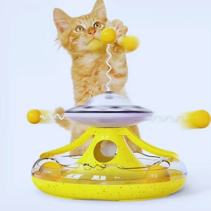 PlayUFO – Interactive Cat Toy with Feather & Ball