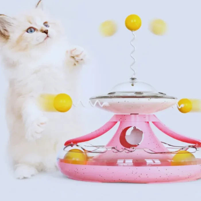 PlayUFO – Interactive Cat Toy with Feather & Ball