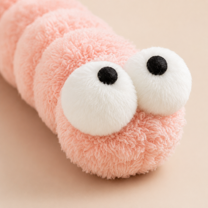 Plush Caterpillar Cat Toy