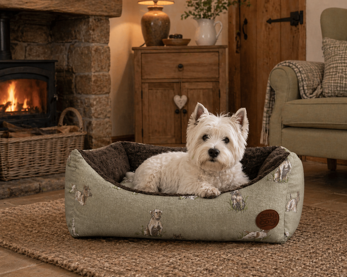 Pooch Print Bed - Luxury Dog Bed for Ultimate Comfort - Dog Beds & Loungers for dogs Snug and Cosy Pets
