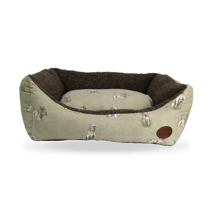 Pooch Print Bed - Luxury Dog Bed for Ultimate Comfort - Dog Beds & Loungers for dogs Snug and Cosy Pets