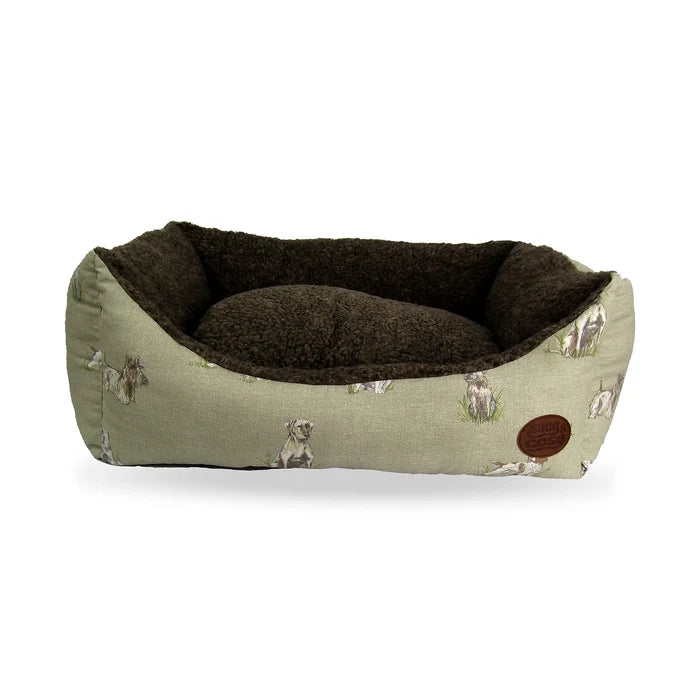 Pooch Print Bed - Luxury Dog Bed for Ultimate Comfort - Dog Beds & Loungers for dogs Snug and Cosy Pets