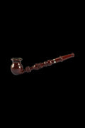 A side view of the Pulsar Churchwarden Rosewood Pipe, showcasing its smooth, dark wood finish and classic, elongated bowl.