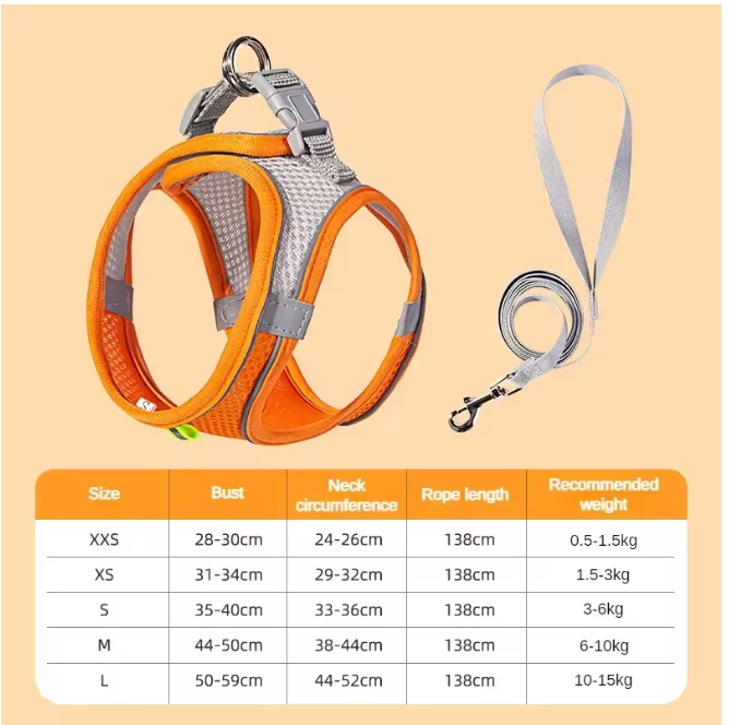 Orange / XXS 0.5-1.5 Kg