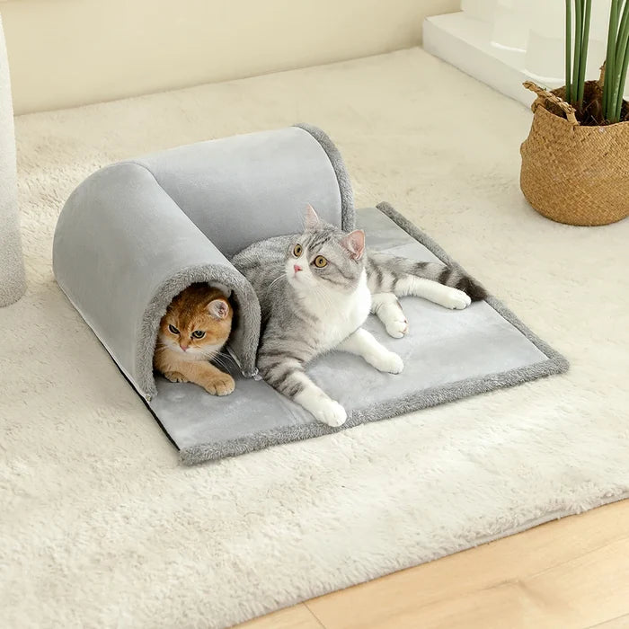 PurrHaven Cozy Cat Tunnel Bed