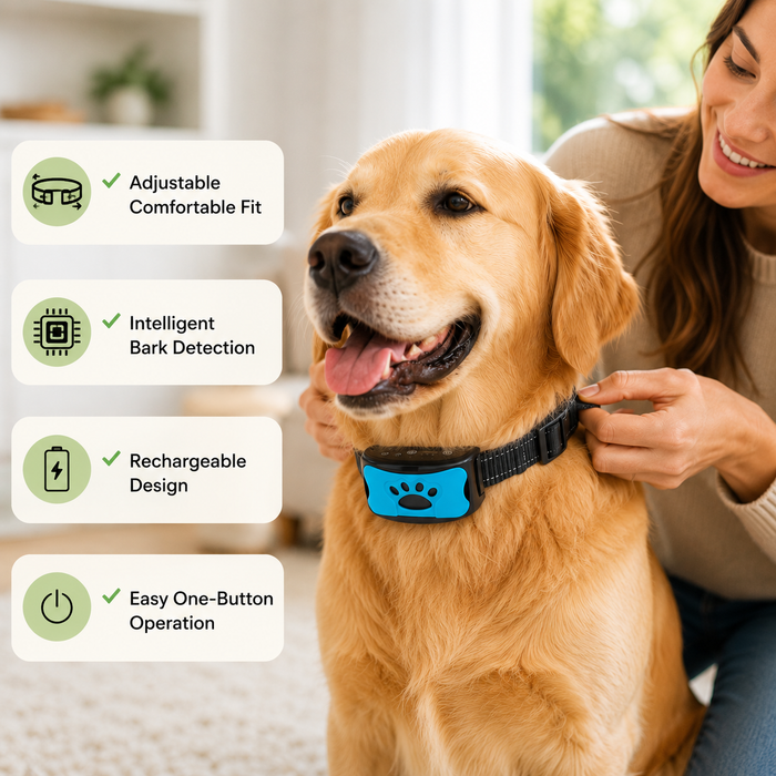 QuietPaws Gentle Anti-Bark Dog Collar