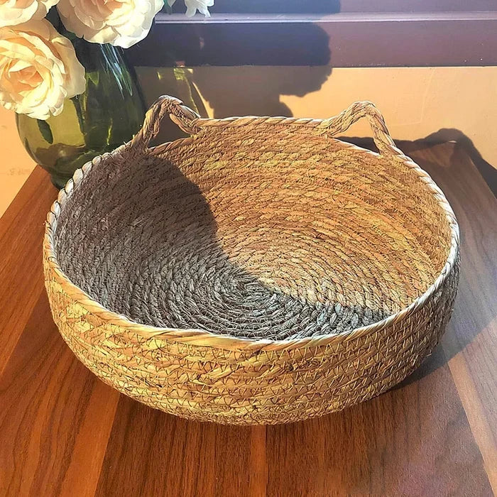 RattanEase Handmade Woven Cat Litter Mat