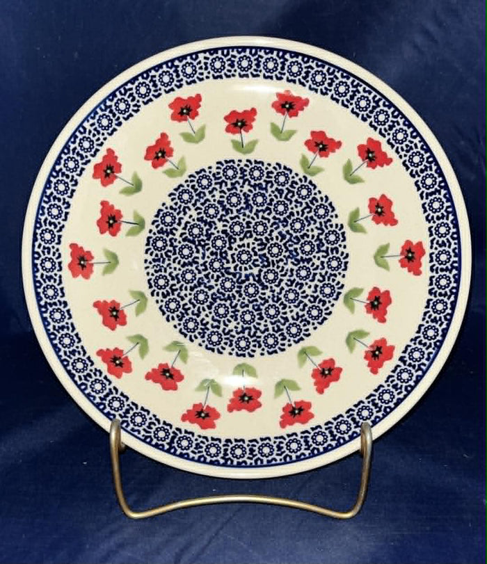 Red Poppy 10" Dinner Plate - Shape: T-132 - Red Poppy