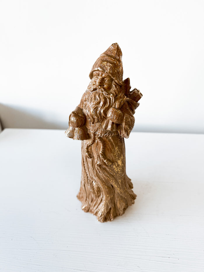 Resin Wood Carved Santa