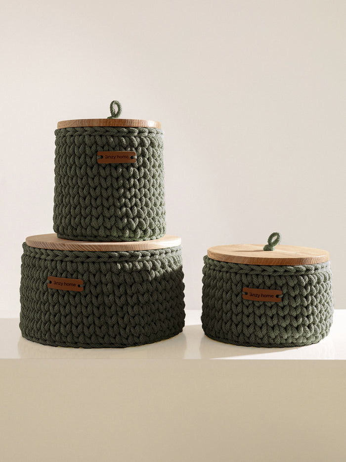 Avocado / Set of 3 baskets